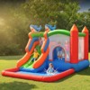 5-in-1 Inflatable Bounce House with Slide, Climbing Wall & Ball Pit - Indoor/Outdoor Bouncy Castle with Blower, Perfect Christmas Gift for Kids - 2 of 4