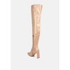 Minkles Patent Pu Long Slim Block Heeled Boots Women - 3 of 4