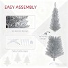 TopComfy Christmas Tree Stands Artificial Christmas Tree Festive Pencil Christmas Tree Cozy Snowy Decor for Living Room, Silver, 34.67"*3.94"*4.73" - 4 of 4