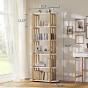 6-Tier Wooden Bookshelf, 71" Industrial Tall Bookcase with Metal Frame, Large Open Storage Shelf for Living Room, Bedroom, Office - 3 of 4