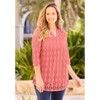 Catherines Women's Plus Size Textured Lace Knit Top - 3 of 3
