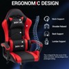 Bosmiller Ergonomic Gaming Chair Racing Style Office Chair, Computer Desk Chair, Swivel Reclining PU Leather PC Gamer Chair - 3 of 4