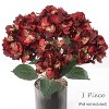 Floral Home 20" Burgundy Hydrangea Bush - 6-Piece - 2 of 4