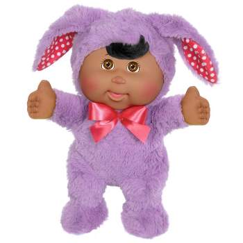 Cabbage Patch Kids Giggle With Me Purple Bunny Baby Doll with Brown Eyes