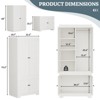 Buenhomino White Freestanding Modular Wardrobe Combo Armoires Closet,DIY Closet System with Wood Storage Drawers and Hanging Rods - 3 of 4