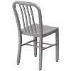 ADILE Modern Metal Dining Chairs Set of 2, Silver - 4 of 4