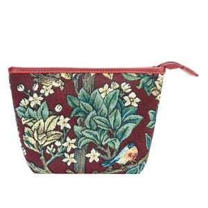 Signare USA William Morris Tree Of Life Red Art Make Up Cosmetic Bag - 1 of 4
