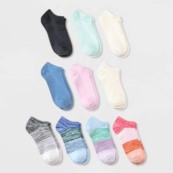 Women's 10pk Gradient Print Low Cut Socks - Xhilaration™ Assorted Color 4-10