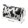 Unique Bargains Makeup Bag Cosmetic Travel Bag Large Makeup Bag Organizer Bag for Women Faux Leather Black White 1 Pcs - 4 of 4