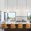 DAKAFUL Industrial-Style Chandelier With Clear Raindrop Glass Shades,E12 Base Adjustable Height Pendant Light for Dining,Entryway - 3 of 4