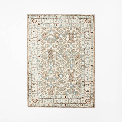 5'x7' Tufted Persian Mushroom Rug Beige - Threshold™ designed with Studio McGee