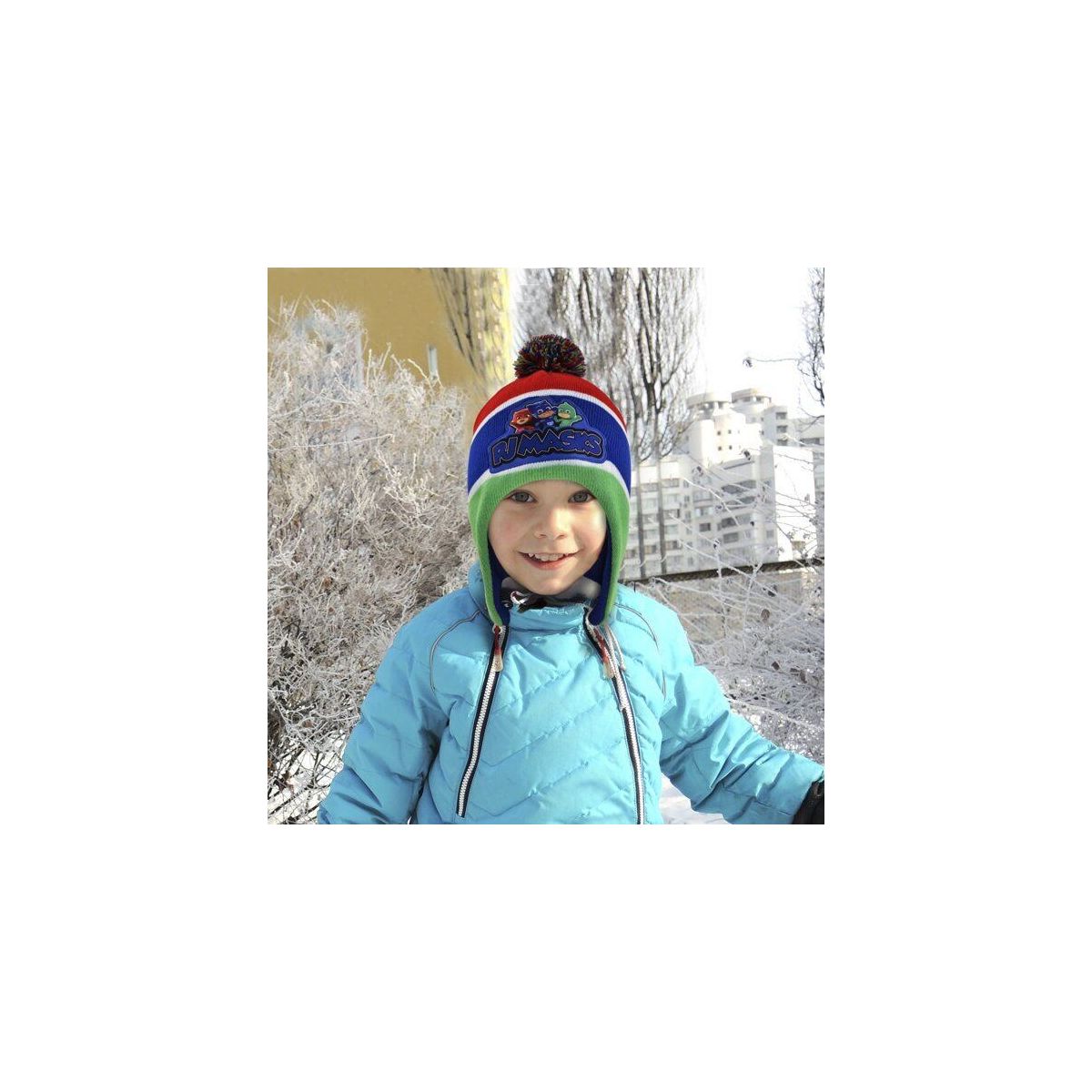 PJ Masks Boys Winter Hat & 2 Pair of Glove or Mittens Set, Kids Ages 2-7