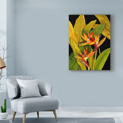 Large Multicolor Canvas Art with Bird of Paradise