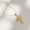 Ross-Simons 14kt Yellow Gold Openwork Cross Pendant Necklace - 4 of 4