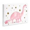 Stupell Industries Pink Dinosaur with Gold Stars, 15" x 10" - 3 of 4