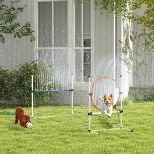 3 Piece Dog Agility Training Set with Adjustable Hurdles and Carry Bag,Outdoor Dog Obstacle Course for Exercise - LAOTIES - 1 of 4