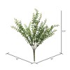 Vickerman 24" Artificial White Mini Flowers Greenery Wreath. - 4 of 4