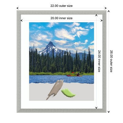 Silver Leaf Distressed Wood Hanging Picture Frame