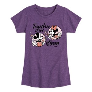 Girls' - Disney - Mickey & Minnie Fitted Short Sleeve Graphic T-Shirt - 1 of 4