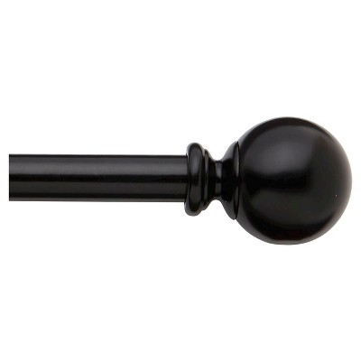 Bali 5/8" Dec Caf&#233; Curtain Rod - Black (28-48")