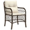 vidaXL Patio Chairs with Cushions 2 pcs Brown Poly Rattan - 4 of 4