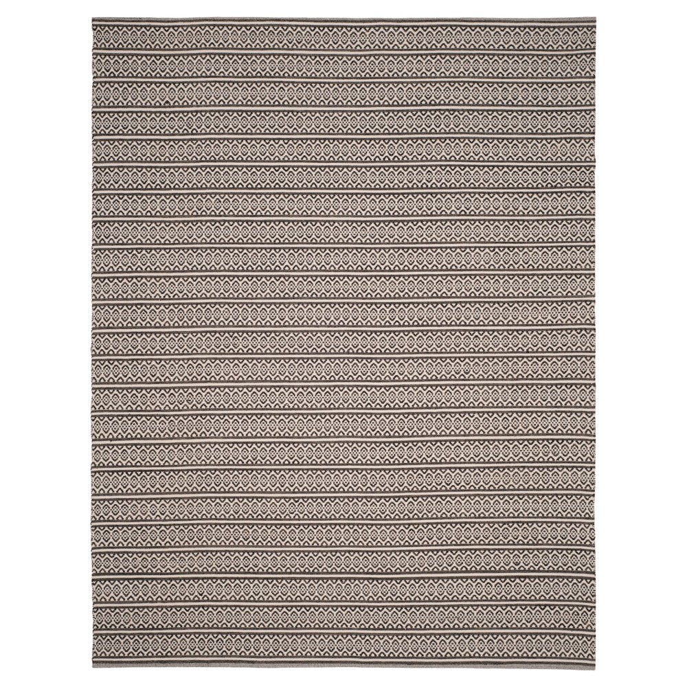 8'x10' Ivory/Black Geometric Woven Area Rug - Safavieh