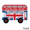 Big Dot of Happiness Cheerio, London - Shaped Thank You Cards - British UK Party Thank You Note Cards with Envelopes - Set of 12 - 3 of 4