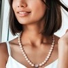 EVERLY JEWELRY | Sterling Silver 9-11mm Cultured Freshwater Edison Pearl & 1/2ct TGW Created White Sapphire Necklace, 18 inc - 4 of 4