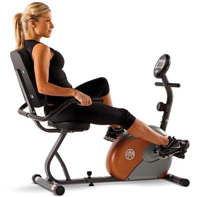 Photo 1 of Marcy ME709 Recumbent Magnetic Resistance Exercise Bike Cycling Home Gym Workout Equipment with 8 Resistance Levels CopperBlack