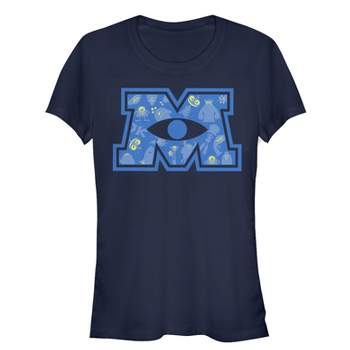 Juniors Womens Monsters Inc M Eyeball Logo T-Shirt