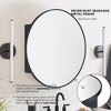 TEHOME Surface Mount Black Circular Round Bathroom Medicine Cabinet with Mirror Metal Framed Circle Bathroom Storage Cabinet 26'' Dia - 2 of 4