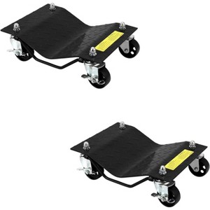 Acekool Car Dolly Set of 2, 4000lbs Capacity Wheel Dollies for Moving Vehicles, 3" Steel Casters, Tire Guard, Fits Cars/SUVs/Trucks/ATVs, Garage Tool - 1 of 4