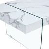 NicBex Modern 43.3" Rectangle Coffee Table with Tempered Glass Legs for Living Room and Office - 4 of 4