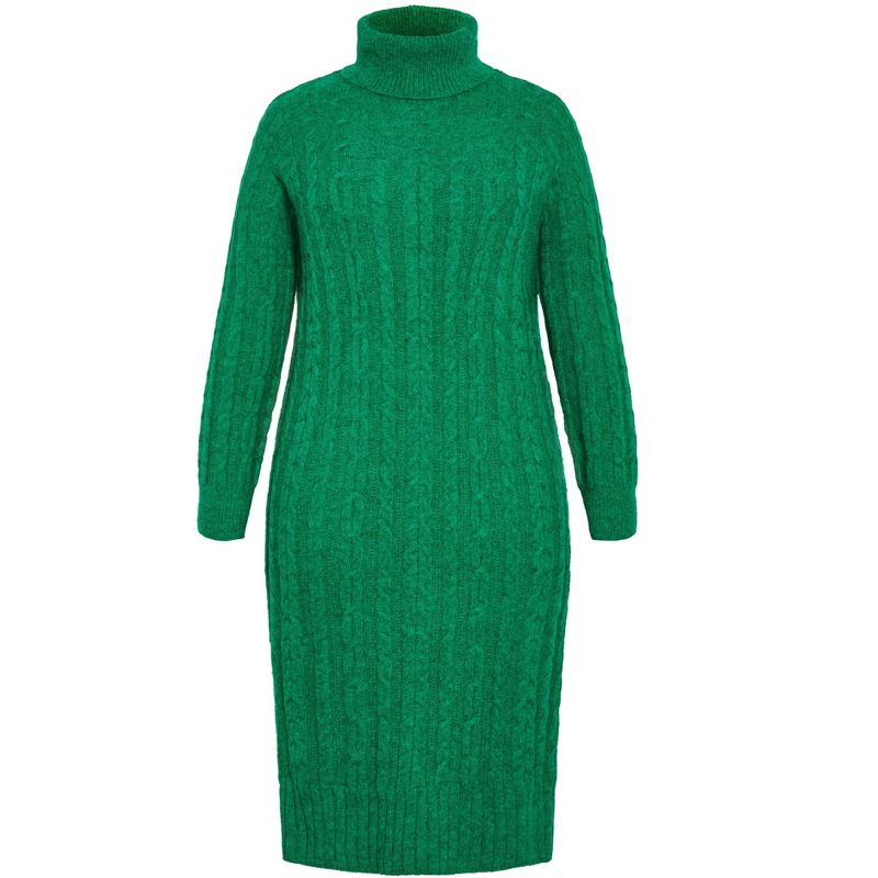 Women's Plus Size Kenzi Dress - greenstone |   CITY CHIC, 5 of 8