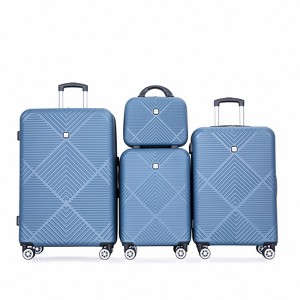 SEVOBAL Luggage 4 Piece Set with Aircraft Wheels and Adjustable Pull Rod for Easy Travel, Blue, 30.27"*20.12"*11.12" - 1 of 4