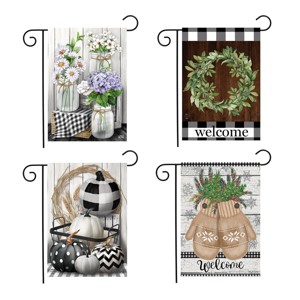 Briarwood Lane Everyday Bundle - Set of 4 - 12.5" X 18" Gift Set Briarwood Lane 1x1 Farmhouse Garden Flag Bundle - 1 of 2