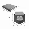Evideco French Home Goods Versatile 2-in-1 Pouf & Storage Box – Available in 3 Colors and 2 Sizes - 3 of 4