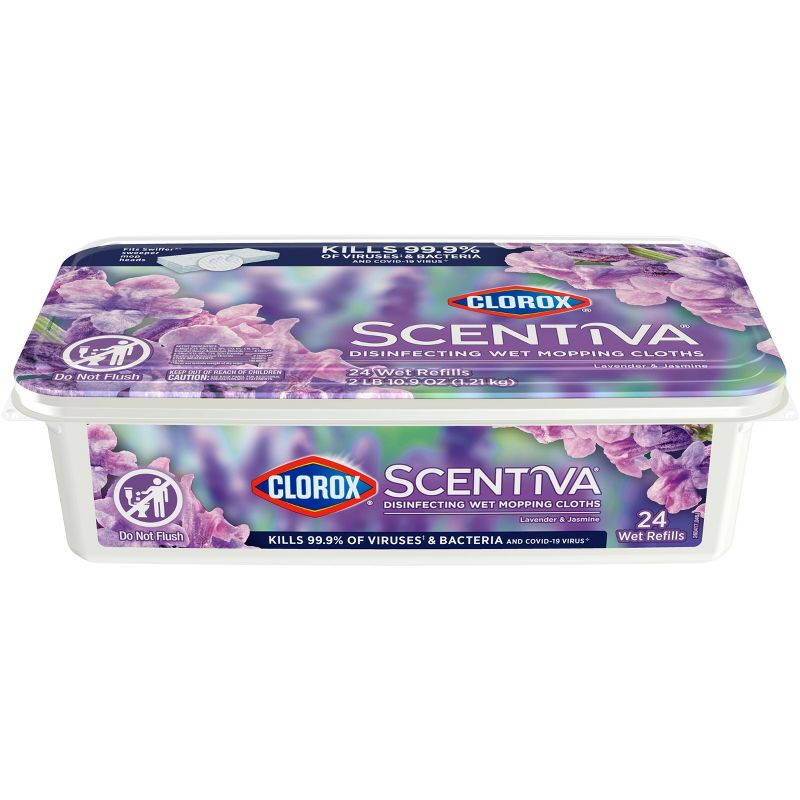 Clorox Scentiva Disinfecting Wet Mopping Cloths - Lavender &#38; Jasmine - 24ct, 3 of 22
