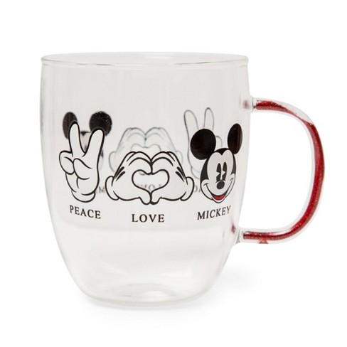 Silver Buffalo Disney Mickey Mouse Face Pattern Ceramic Mug, 14 Ounces