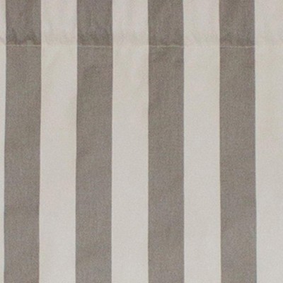 Gray and White Striped Cotton Window Valance