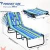 Tangkula 5-Position Lounge Chair Adjustable Beach Chaise w/ Face Cavity & Pillows - 3 of 4