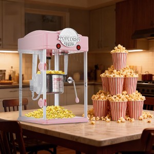 FONTOI 4/6/8/12/16 OZ Popcorn Machine with Stainless Steel Kettle Commercial Popcorn Maker with Scoop Oil Spoon and 3 Popcorn Cups - 1 of 4