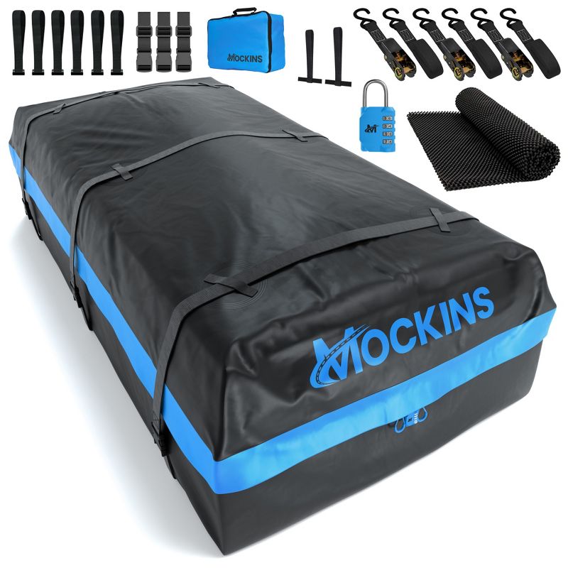 Mockins 35 Cubic Ft Rooftop Cargo Bag - 80"x40"x19"-Blue, 1 of 6