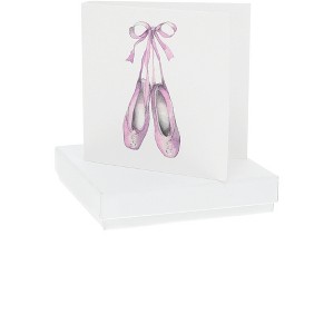 Pavilion Gift Company - Ballet Shoes - 10mm Sterling Silver Cubic Zirconia Drop Earrings - Earrings - 1 of 1