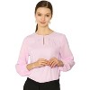 INSPIRE CHIC Women's Chiffon Semi Sheer Keyhole Neck Elegant Work Blouse - 2 of 4