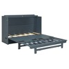 TIRAMISUBEST Full/Queen Size Murphy Bed Wall Bed with a Large Drawer, USB Ports and Outlets, Space Saving Foldable Murphy Cabinet Bed - 4 of 4