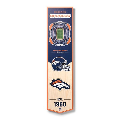 Nfl Denver Broncos 3d Logo Series Wall Art - 12x12 : Target