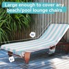 Catalonia Beach Lounge Chaise Covers with 3 Pockets, No Sliding Patio Chair Cover Towel, Pool Chair Cover, Quick Dry Chaise Cover, 73"x31" - 2 of 4