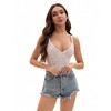 INSPIRE CHIC Women's V-Neck Tummy Control Body Suit Sleeveless Floral Lace Leotard Body Shapers - 4 of 4