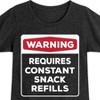Girls' - Instant Message - Warning Fitted Short Sleeve Graphic T-Shirt - 2 of 4